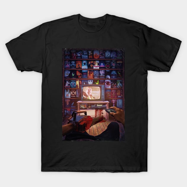 80s-90s Horror Movies T-Shirt by Rachid Lotf